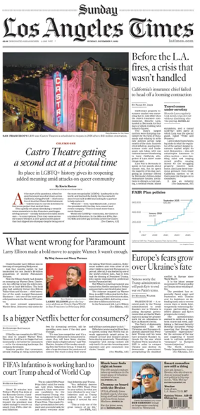 Cover of Los Angeles Times (Sunday)