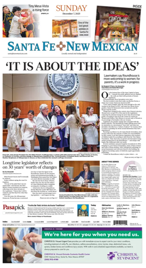 Cover of Santa Fe New Mexican