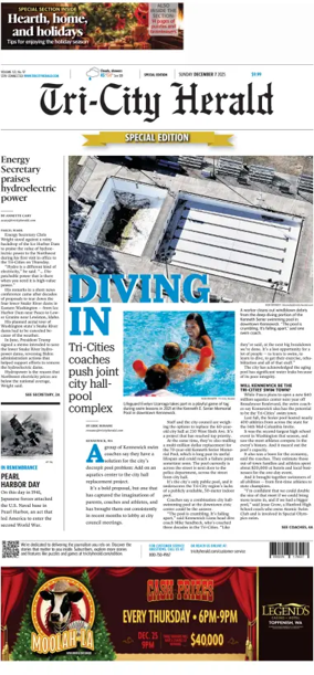Cover of Tri-City Herald (Sunday)
