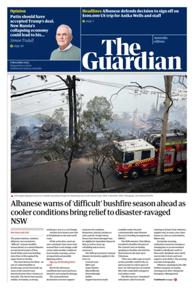 Cover of The Guardian Australia