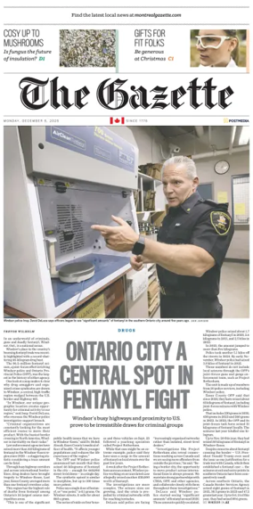 Cover of Montreal Gazette