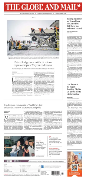 Cover of The Globe and Mail (BC Edition)