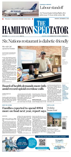 Cover of The Hamilton Spectator