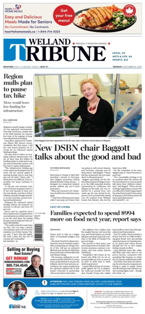 Cover of The Welland Tribune