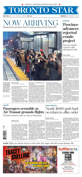 Cover of Toronto Star