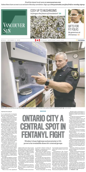 Cover of Vancouver Sun