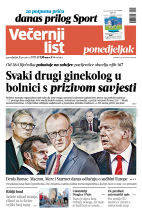 Cover of Vecernji list - Hrvatska