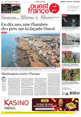 Cover of Ouest France (Lannion)