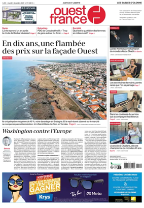 Cover of Ouest France (Les Sables-d'Olonne)