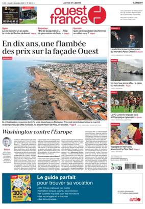 Cover of Ouest France (Lorient)