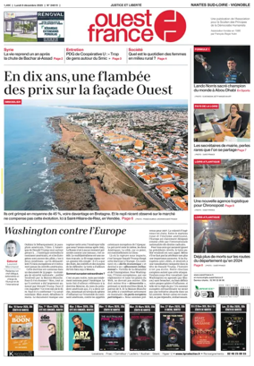 Cover of Ouest France (Nantes / Sud-Loire / Vignoble)