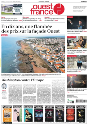 Cover of Ouest France (Nantes)