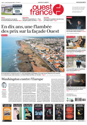 Cover of Ouest France (Pornic / Pays de Retz)