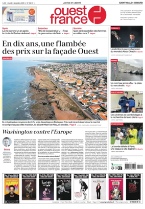 Cover of Ouest France (Saint-Malo)