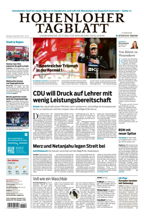 Cover of Hohenloher Tagblatt