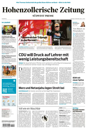 Cover of Hohenzollerische Zeitung