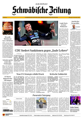 Cover of Schwaebische Zeitung (Alb-Donau)