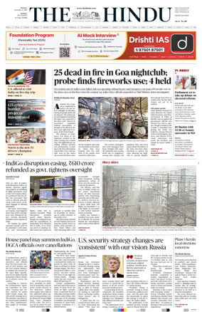 Cover of The Hindu (Mumbai)