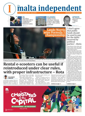Cover of Malta Independent