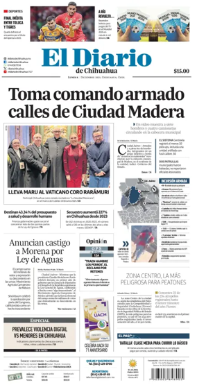 Cover of El Diario de Chihuahua