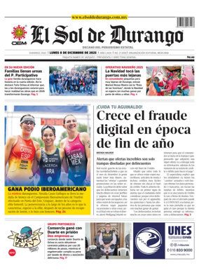 Cover of El Sol de Durango