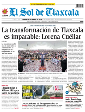 Cover of El Sol de Tlaxcala