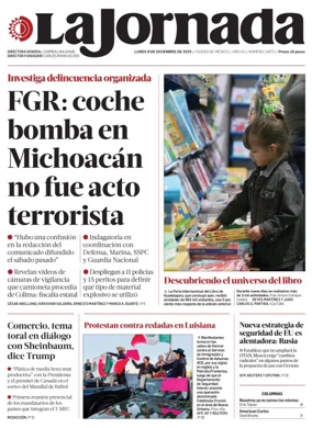 Cover of La Jornada