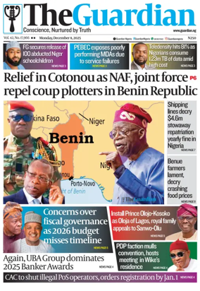 Cover of The Guardian Nigeria