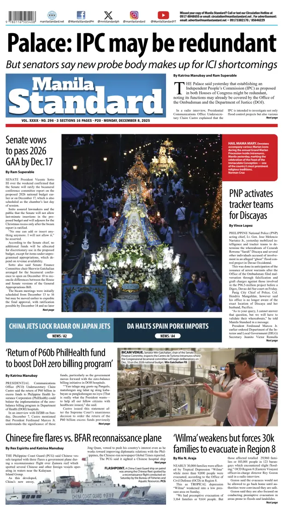 Cover of Manila Standard