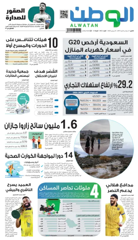 Cover of Al-Watan (Saudi)