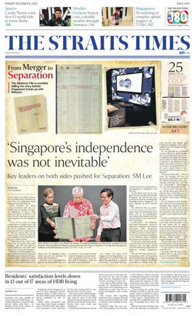 Cover of The Straits Times