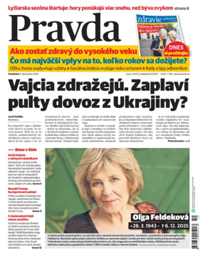 Cover of Pravda of Slovakia
