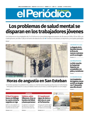 Cover of El Periódico Aragón