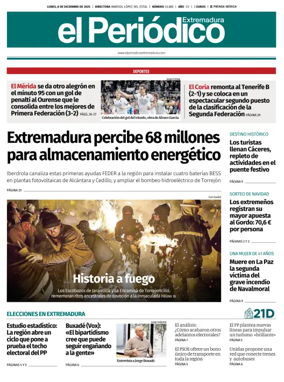 Cover of El Periódico Extremadura