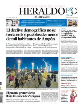 Cover of Heraldo de Aragón