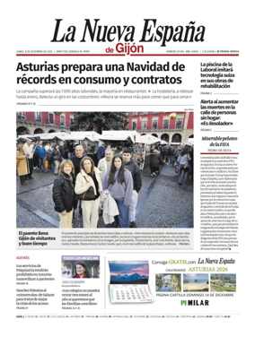 Cover of La Nueva España (Gijón)