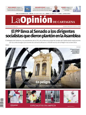 Cover of La Opinion de Murcia (Cartagena)