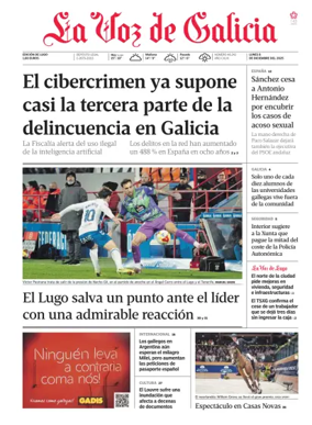 Cover of La Voz de Galicia (Lugo)