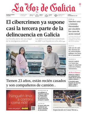 Cover of La Voz de Galicia (Ourense)