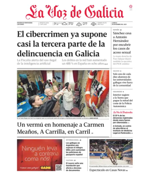 Cover of La Voz de Galicia (Pontevedra)