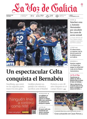 Cover of La Voz de Galicia (Vigo)