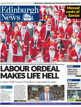 Cover of Edinburgh Evening News