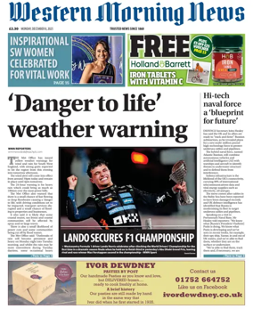 Cover of Western Morning News