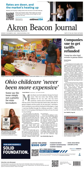 Cover of Akron Beacon Journal