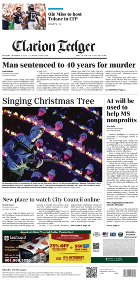 Cover of Clarion Ledger