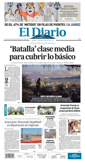 Cover of El Diario de El Paso