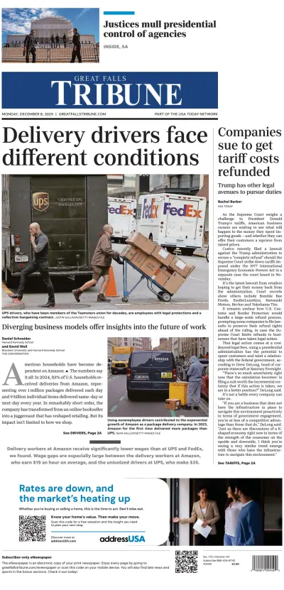 Cover of Great Falls Tribune