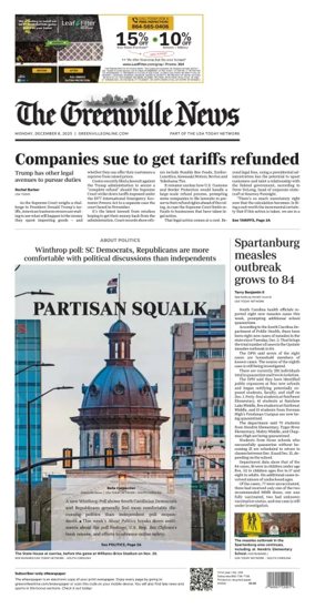 Cover of The Greenville News