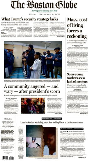 Cover of The Boston Globe
