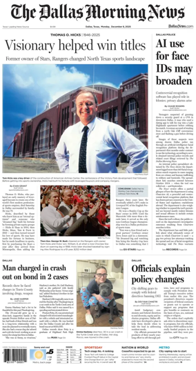 Cover of The Dallas Morning News